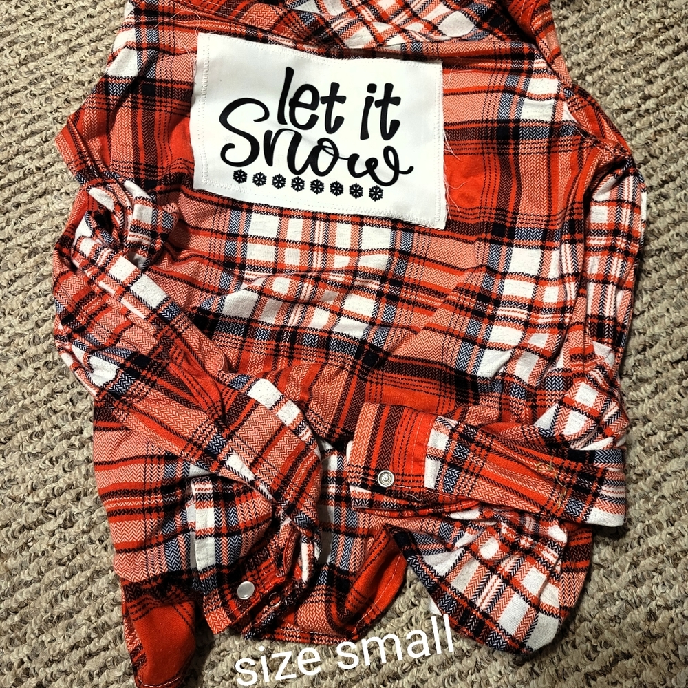 Snow theme flannel
